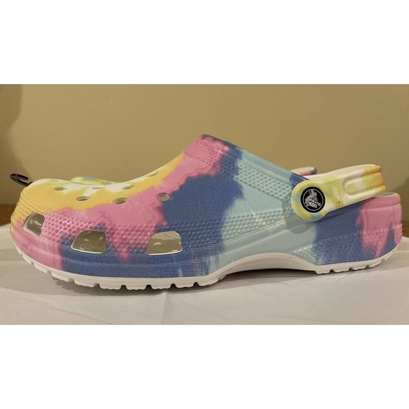 NWT CROCS Classic Tie-Dye Graphic Clogs Size Mens 10 Womens 12 Multicolor New - Picture 11 of 11